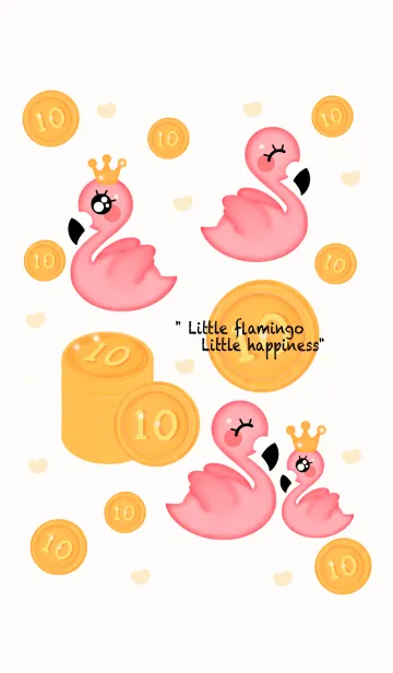 [LINE着せ替え] Love rich Love flamingo 4の画像1