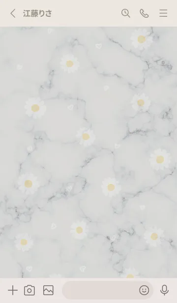 [LINE着せ替え] デイジーとマーブル✿グレージュ02_1の画像3