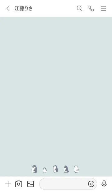 [LINE着せ替え] ぺんぎんフレンズ。ペールブルーの画像3