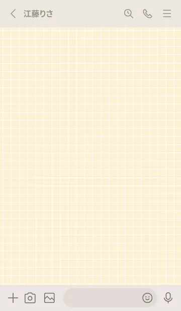 [LINE着せ替え] カラー方眼紙の着せかえ/クリームカラーの画像3