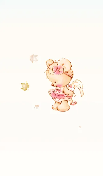 [LINE着せ替え] Baby Bear Bunny Falling Leaves！ (BGV4)の画像1