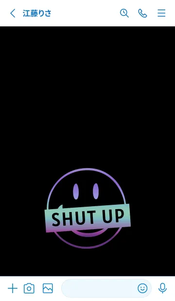 [LINE着せ替え] スマイル グラデーション 161の画像3