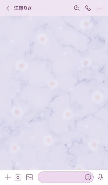 [LINE着せ替え] デイジーとマーブル✿藤色06_1の画像3
