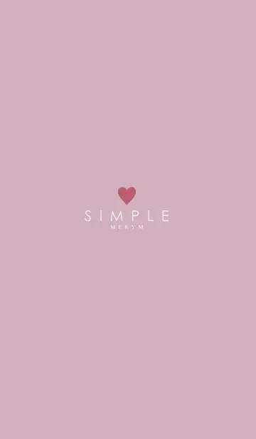 [LINE着せ替え] DUSKY PINK - SIMPLE HEART 4の画像1