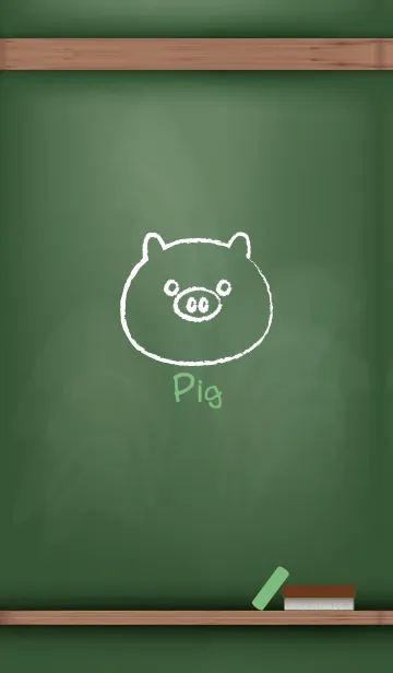 [LINE着せ替え] blackboard Pig 109の画像1