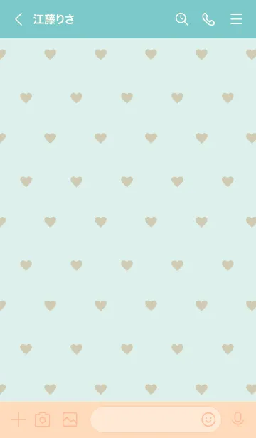 [LINE着せ替え] ハート ブラウン8の画像3