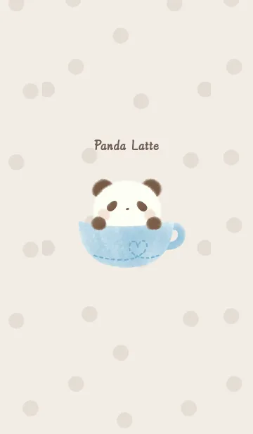 [LINE着せ替え] ぱんだラテ -ブルー- ドットの画像1