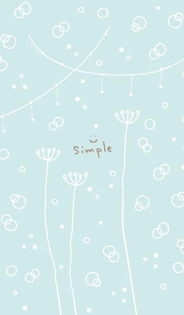 [LINE着せ替え] シンプルかわいい白い花7の画像1