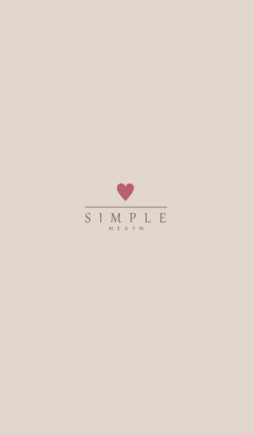 [LINE着せ替え] DUSKY BEIGE - SIMPLE HEART 4の画像1