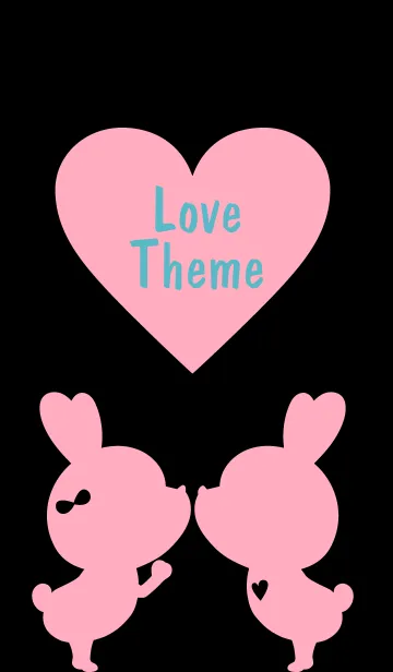 [LINE着せ替え] LOVE THEME Pink and Black 107の画像1