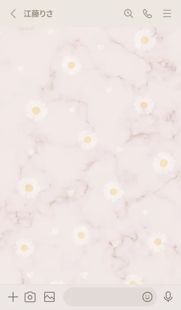 [LINE着せ替え] デイジーとマーブル✿ピンクベージュ12_1の画像3