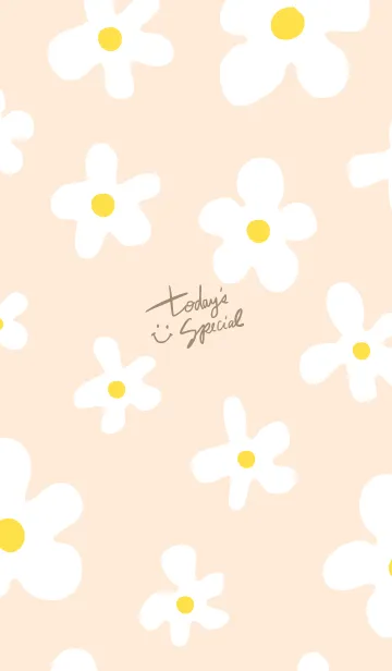 [LINE着せ替え] かわいい白い花 シンプル9の画像1