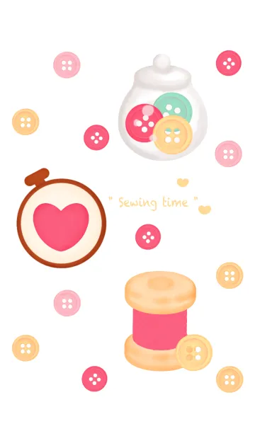 [LINE着せ替え] Lovely sewing theme 2の画像1