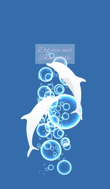 [LINE着せ替え] dolphin and Blue bubble 74の画像1