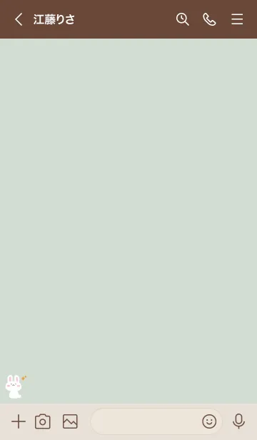 [LINE着せ替え] うさぎ2キラキラ[グリーン]の画像3