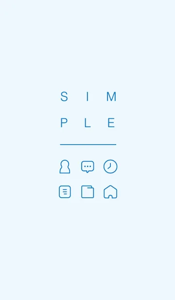 [LINE着せ替え] シンプル / ライトブルーの画像1