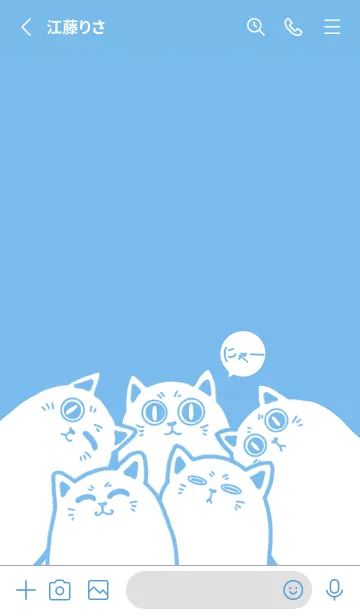 [LINE着せ替え] cat-blueの画像3