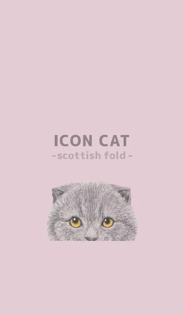 [LINE着せ替え] ICON CAT - スコティッシュ - PASTEL PK/03の画像1