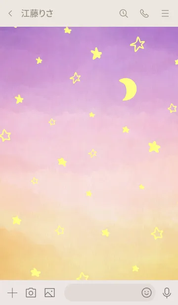 [LINE着せ替え] 三日月と星ときれいなお空4の画像3