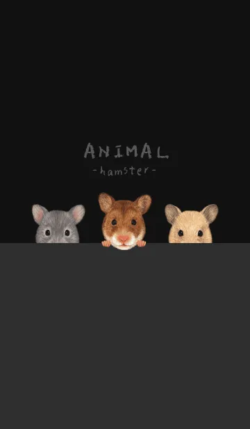 [LINE着せ替え] ANIMAL - ゴルハム - 黒×灰色[rev.]の画像1