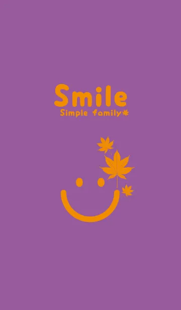 [LINE着せ替え] スマイル＆紅葉 カンパヌラパープルの画像1