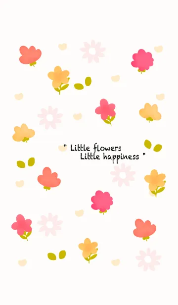 [LINE着せ替え] Little colorful flowers 23 :)の画像1