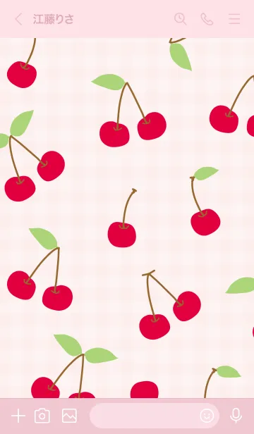 [LINE着せ替え] チェリー チェリー シンプル19の画像3