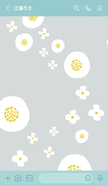 [LINE着せ替え] 3種の白い花22の画像3