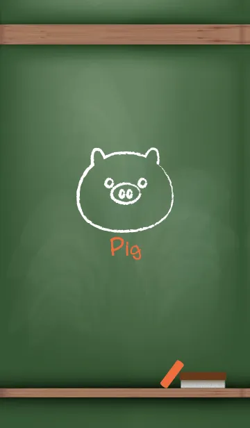 [LINE着せ替え] blackboard Pig 111の画像1