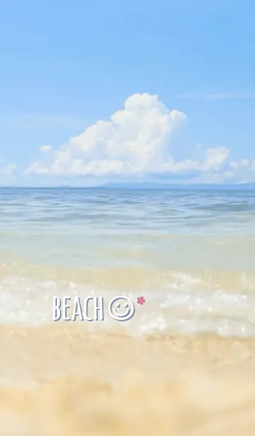 [LINE着せ替え] 海辺 さくら<ブルー>の画像1