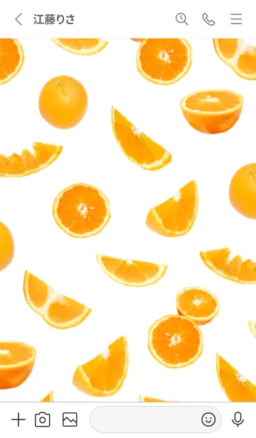 [LINE着せ替え] オレンジ です 果物 フルーツ みかんの画像3