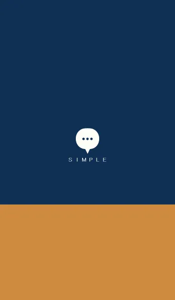 [LINE着せ替え] シンプル（brown blue)V.1333の画像1