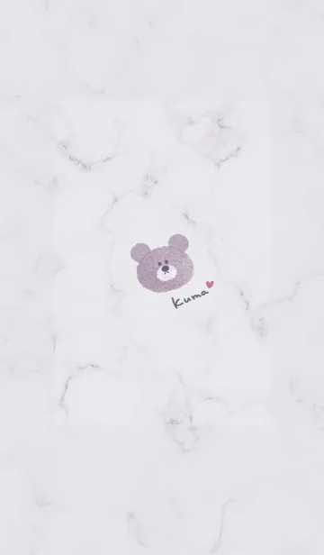 [LINE着せ替え] 水彩クマとマーブル♥パープル10_1の画像1