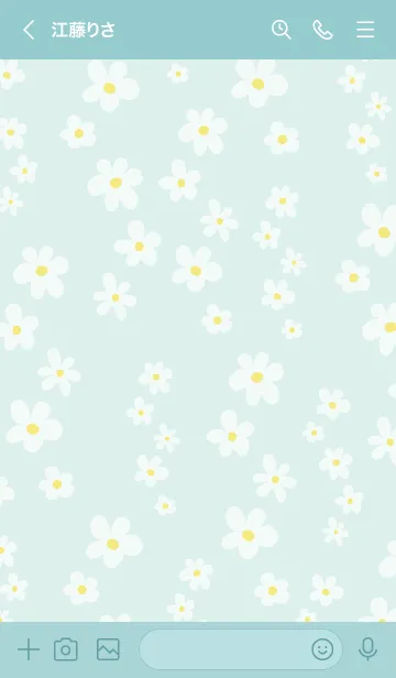 [LINE着せ替え] 白い花なみなみ4の画像3