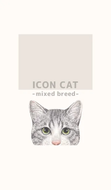 [LINE着せ替え] ICON CAT - ミックス - BEIGE/14の画像1