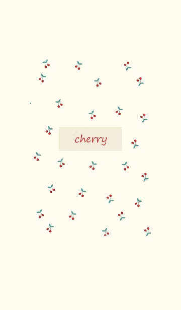 [LINE着せ替え] cherry_pattern #red beigeの画像1