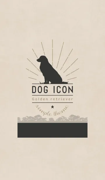 [LINE着せ替え] DOG ICON - ゴールデンレトリバー - BLACKの画像1