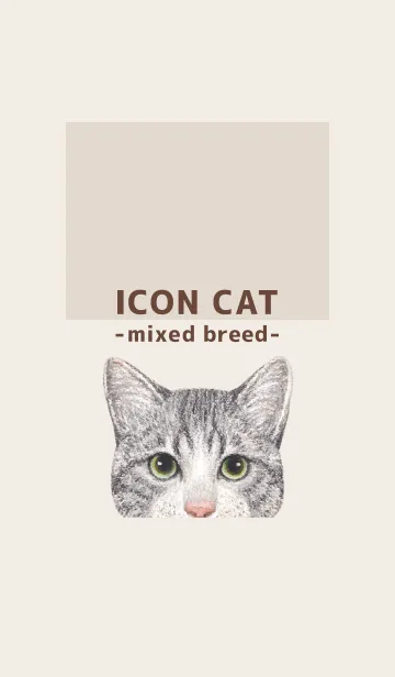 [LINE着せ替え] ICON CAT - ミックス - BROWN/14の画像1