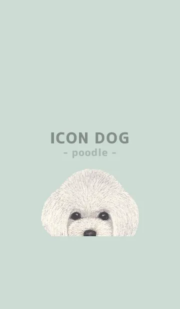 [LINE着せ替え] ICON DOG - トイプードル - PASTEL GR/06の画像1