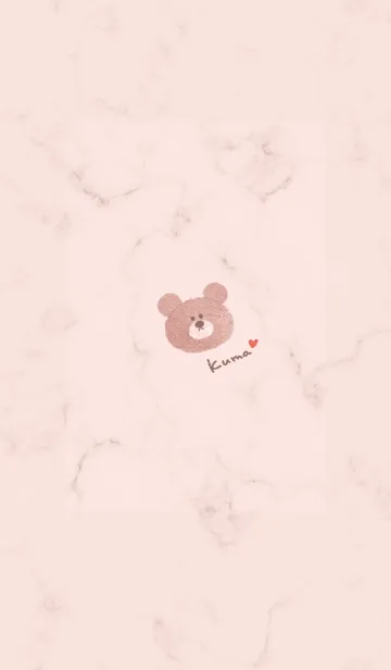 [LINE着せ替え] 水彩クマとマーブル♥ベビーピンク12_1の画像1