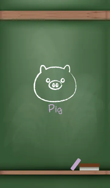 [LINE着せ替え] blackboard Pig 112の画像1