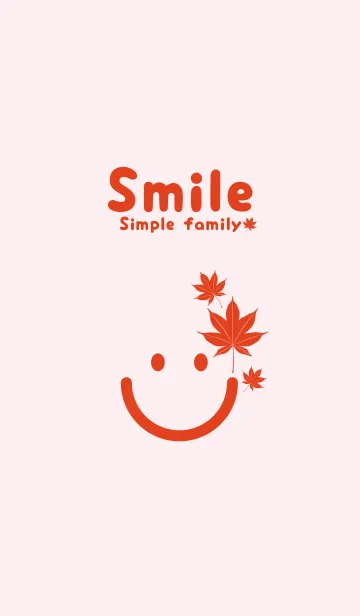 [LINE着せ替え] スマイル＆紅葉 薄桜の画像1