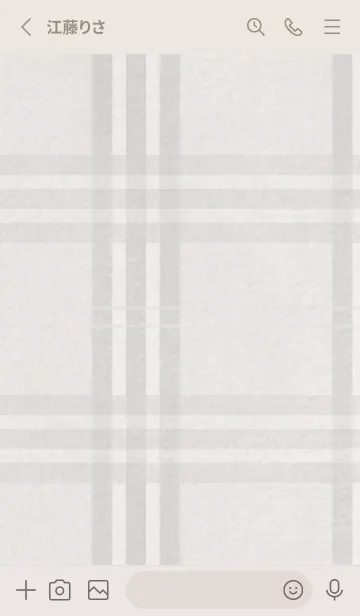 [LINE着せ替え] チェック柄 St 01 - グレージュの画像3