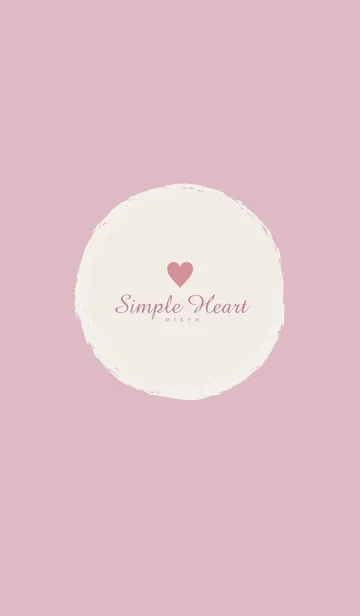 [LINE着せ替え] Simple Heart Dusky Pink - MEKYM 4の画像1