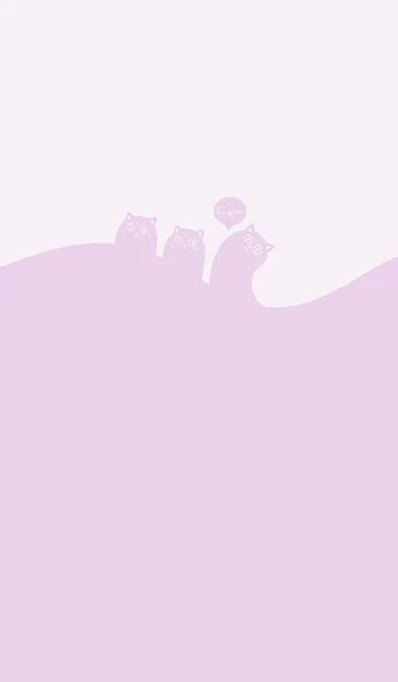 [LINE着せ替え] cat - light purpleの画像1