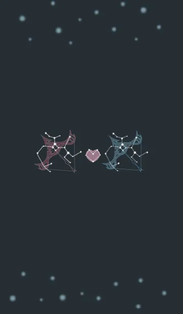 [LINE着せ替え] ekst blue いてざ love red（いてざ）の画像1