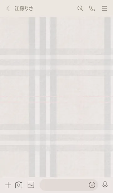 [LINE着せ替え] チェック柄 St 01 - ピンクベージュ (a)の画像3