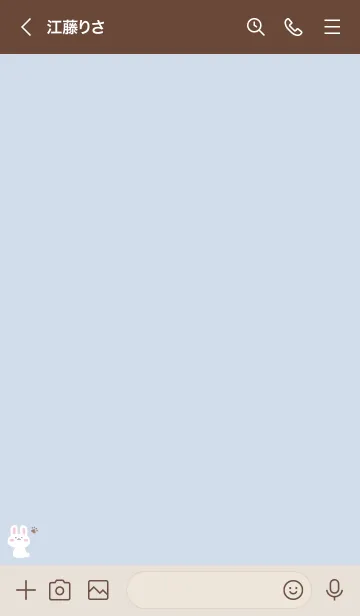 [LINE着せ替え] うさぎ2肉球[ブルー]の画像3