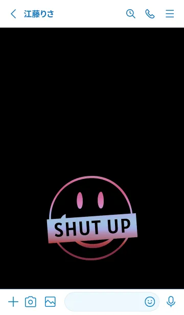 [LINE着せ替え] スマイル グラデーション 163の画像3