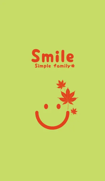 [LINE着せ替え] スマイル＆紅葉 若苗色の画像1